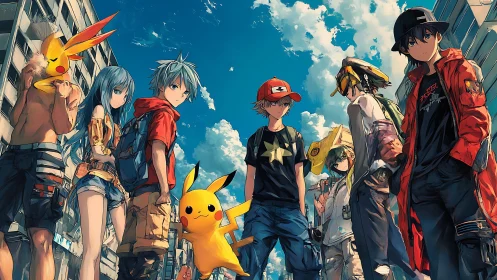 Urban trainers and electric friends charge a summer skyline