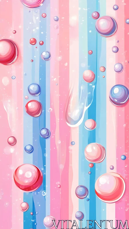 Cotton candy bubbles drifting through pastel waterfalls.