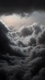 Soft storm clouds part gently to reveal quiet light.