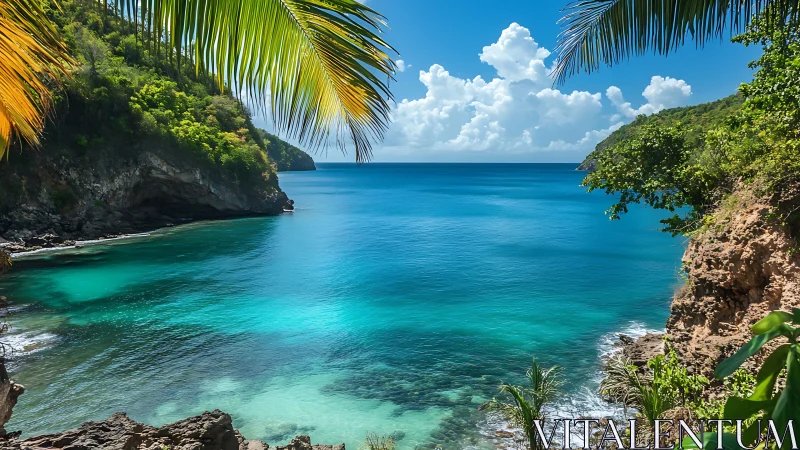 Turquoise Paradise: Where Limestone Cliffs Cradle Crystalline Waters.
