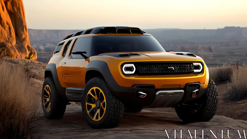 Desert-optimized off-road SUV render with aggressive lighting geometry.