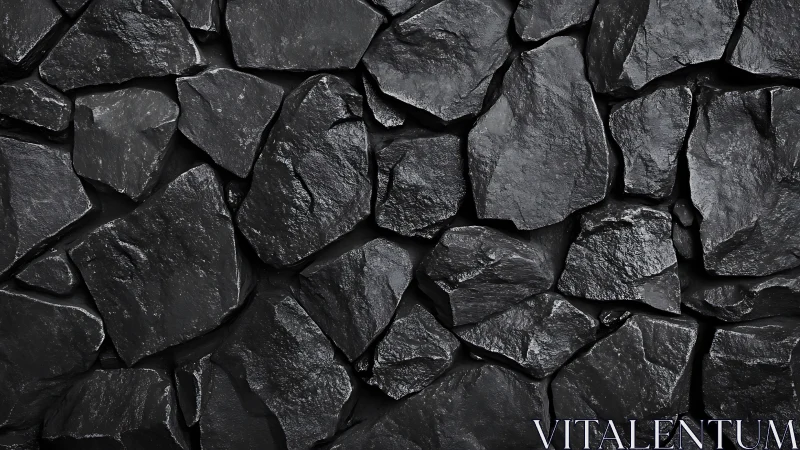 Dark irregular stone wall texture with wet rock sheen.