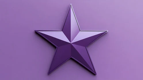 Luminescent violet star casting soft geometric echoes.