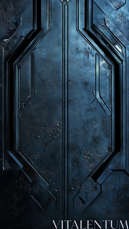 Star-flecked alloy gateway hums with dormant circuitry lines