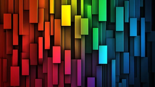 Vertical rectangular panels in ordered multicolor gradient layout.