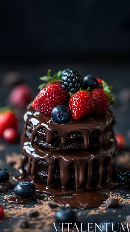 Decadent Chocolate Tower Crowned With Jewel-Toned Berries