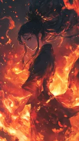 Inferno's Silhouette: Where Desire Meets Destruction.