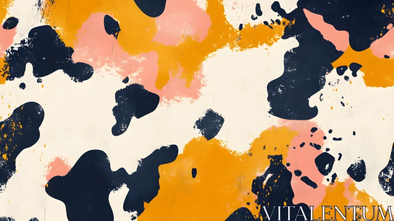 Bold Abstract Paint Splatter Pattern in Modern Artistic Style.