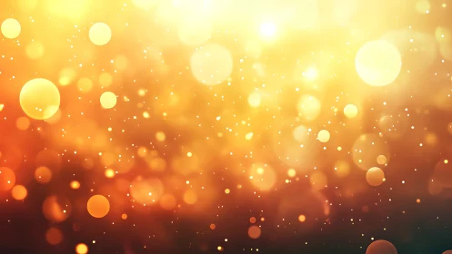 Golden bokeh lights drift across a soft glowing background.