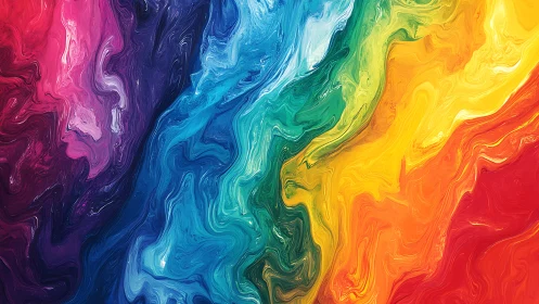 Chromatic fluid dynamics map rainbow spectrum in swirling layers