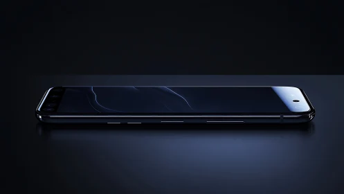 Midnight smartphone glides like a chrome-black horizon line