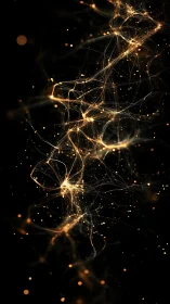 Golden data currents drifting through a quiet cosmic night.