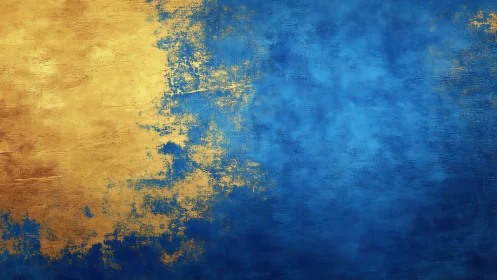 Golden texture gently meets deep blue in a calming blend