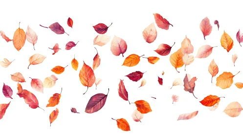 Scattered autumn whispers drift like watercolor confetti