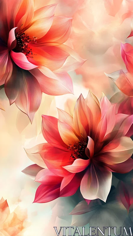 Translucent Dahlia Botanical Study: Layered Petal Morphology Analysis.