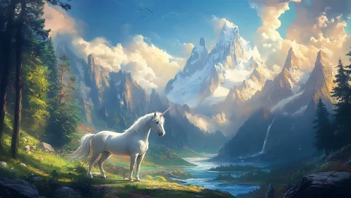 Moonlit horn meets sunlit peaks in a spellbound valley