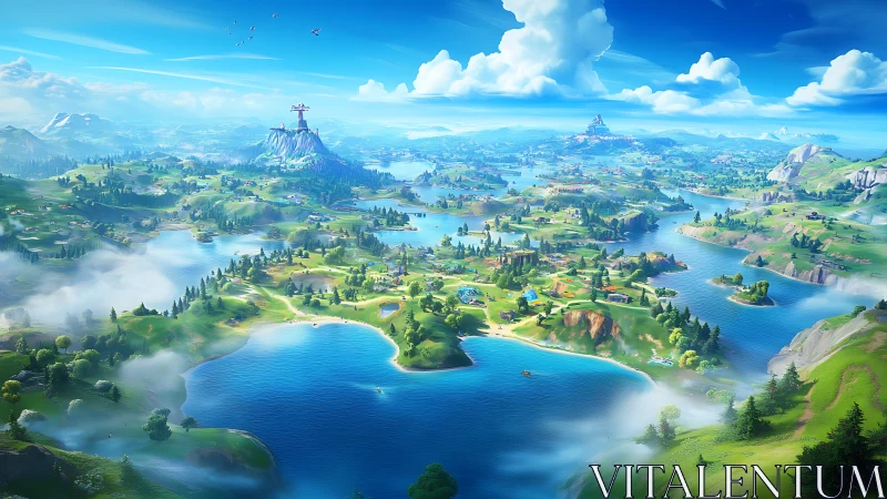 Celestial Basin Where Mountains Guard Crystalline Waters Below