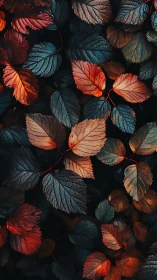 Midnight ember leaves tangled in twilight garden hush.