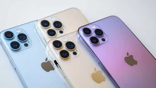 iPhone 13 Pro Color Variants with Quad-Camera Array System