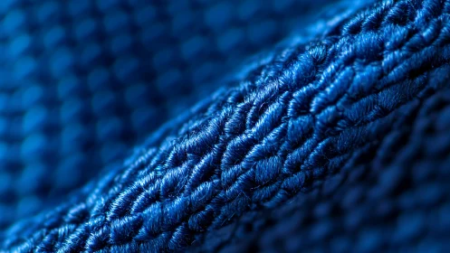 Luminous Blue Rope: Nature's Textured Wonder.