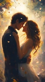 Intimate Portrait Rendered with Luminescent Bokeh and Warm Chromatic Tonality