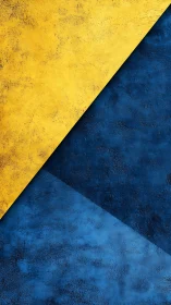 Diagonal yellow plane cuts textured blue concrete field