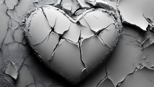 Cracked white spherical surface reveals dark interior beneath