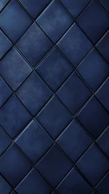 Dark blue diamond tiles form orderly diagonal grid pattern