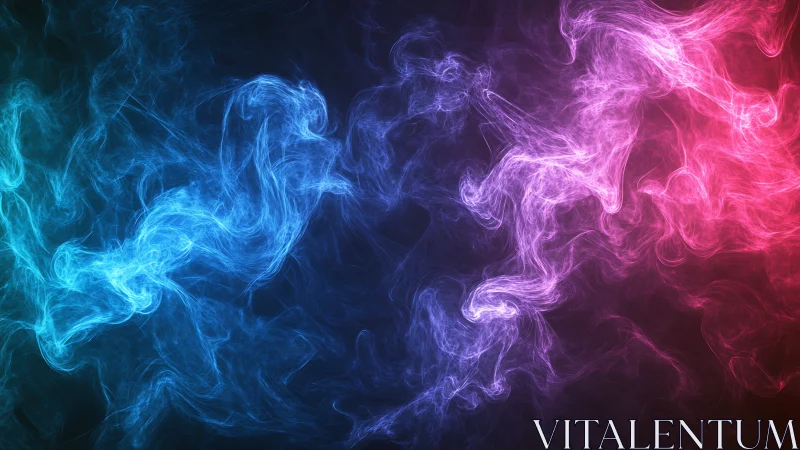 Dreamy dancing streams of blue and pink light in motion.