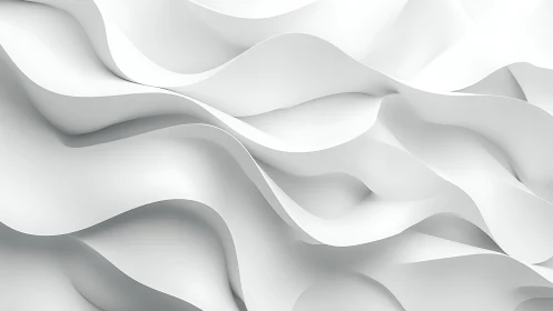 Layered white wave surfaces forming abstract relief pattern.