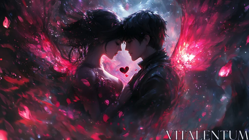 Neon Convergence: Lovers in Luminescent Energy Flux.