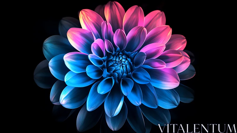 Neon Bloom Spectrum: Electric Dahlia Gradient Dance.