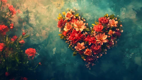 Heart of Bloom: Love Painted in Vibrant Flowers.