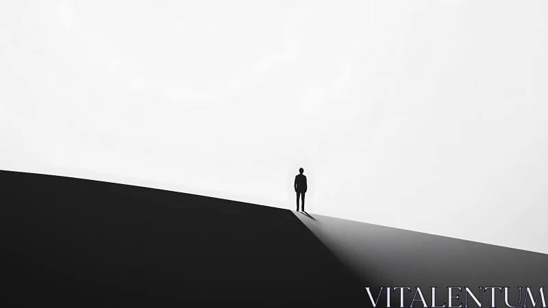 Quiet silhouette meets open sky in calm minimalist light