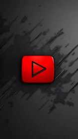 Bold Red Play Button Glows Against Modern Digital Background