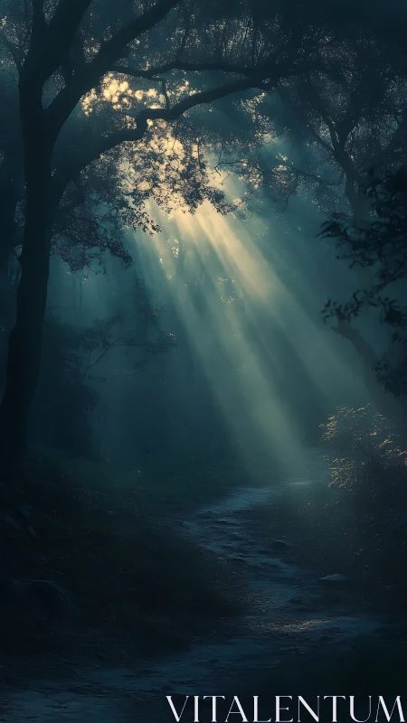 Crepuscular Illumination Through Arboreal Canopy.