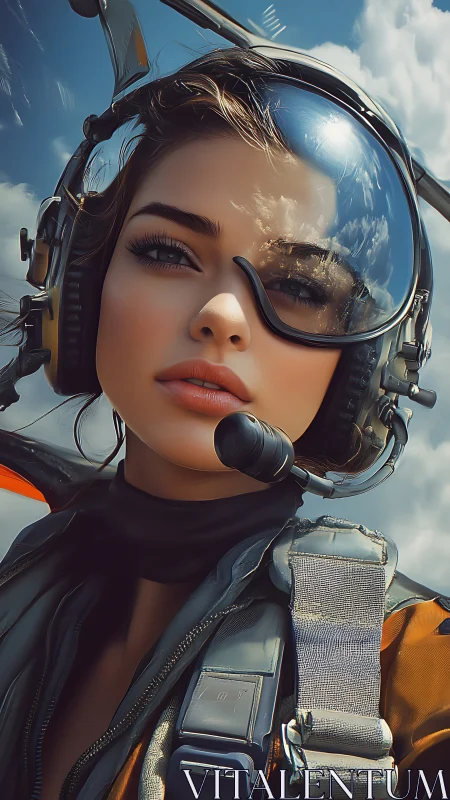 Skybound pilot gazes ahead with calm, confident focus