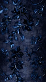 Volumetric Floral Rendering with Metallic Petals on Textured Indigo Surface