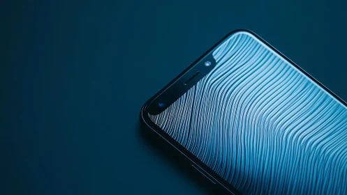 Cool blue smartphone glows with sleek modern screen design