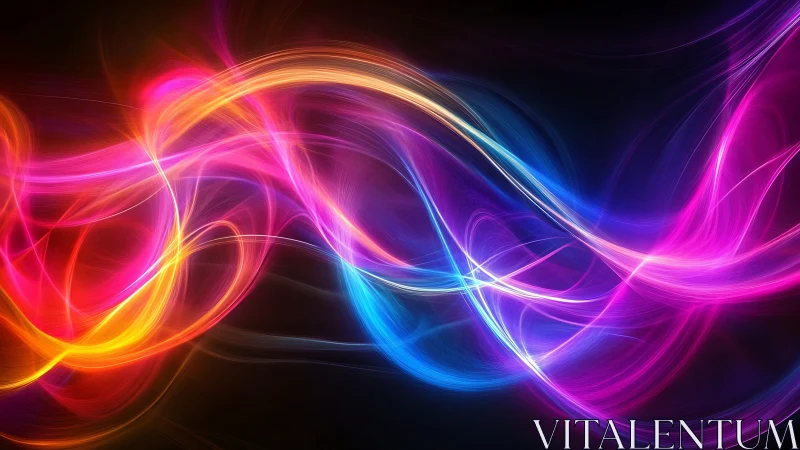 Neon rivers of light dancing across a midnight void.