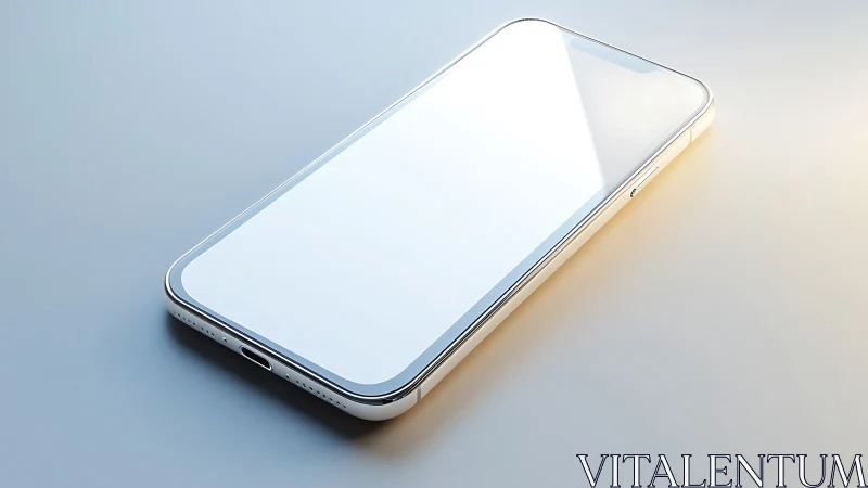 Contemporary Smartphone with Curved Display and Minimal Design Aesthetics.
