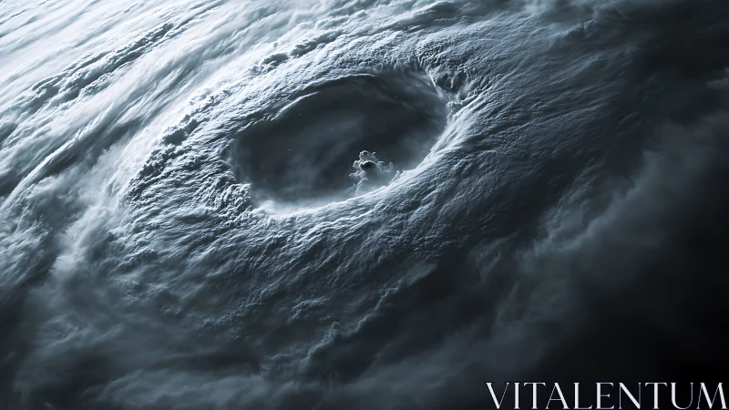 Storm eye close-up with dense swirling cloud structure.