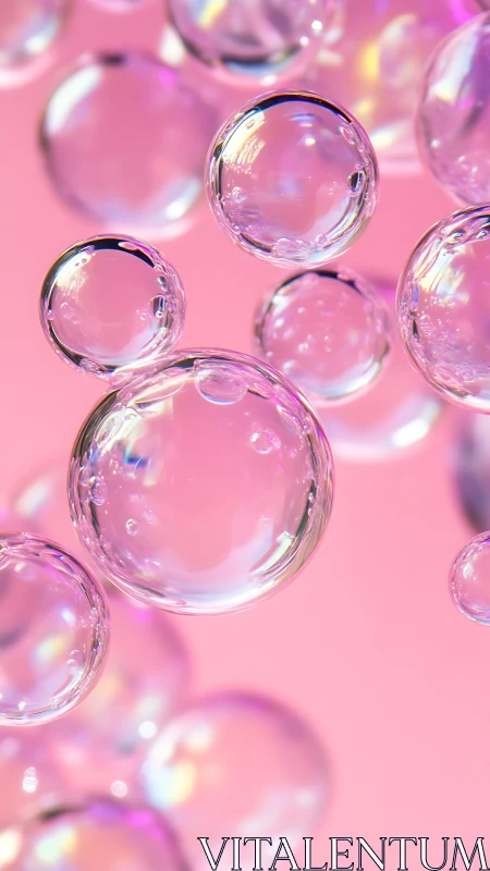 Translucent soap bubbles render with refractive highlights and bokeh