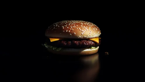Sesame crowned burger stage-dives into cinematic darkness