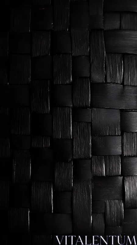 Textured black woven surface with directional side lighting.