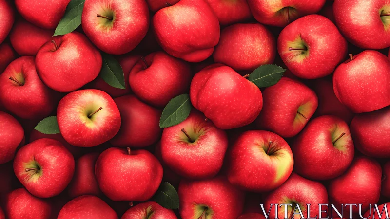 Crimson apples pack frame with crisp glossy textures.