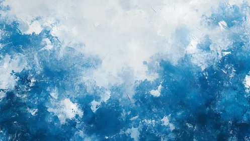 Soothing blue and white abstraction with gentle sky moods.