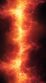 Radiant Fire Chain: Luminous Vertical Energy Discharge