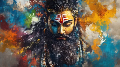 Color-drenched mystic sinks into silence between worlds