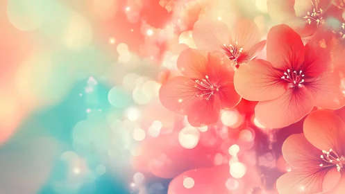 Floral Composition with Soft Focus Bokeh Effects.